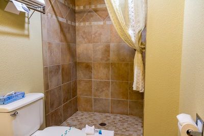 A clean tile shower